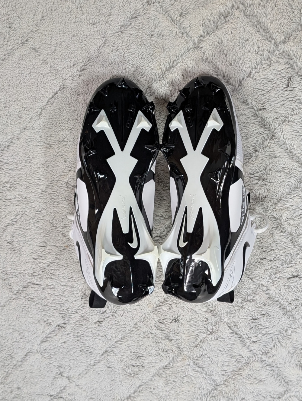 Nike Alpha Menace Pro 3 White Black Football Cleats Mens Size 10 CT6649-100 NEW - Picture 5 of 6